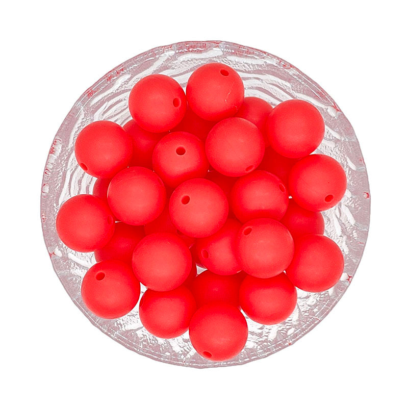 15mm Round Silicone Beads #120 - #137