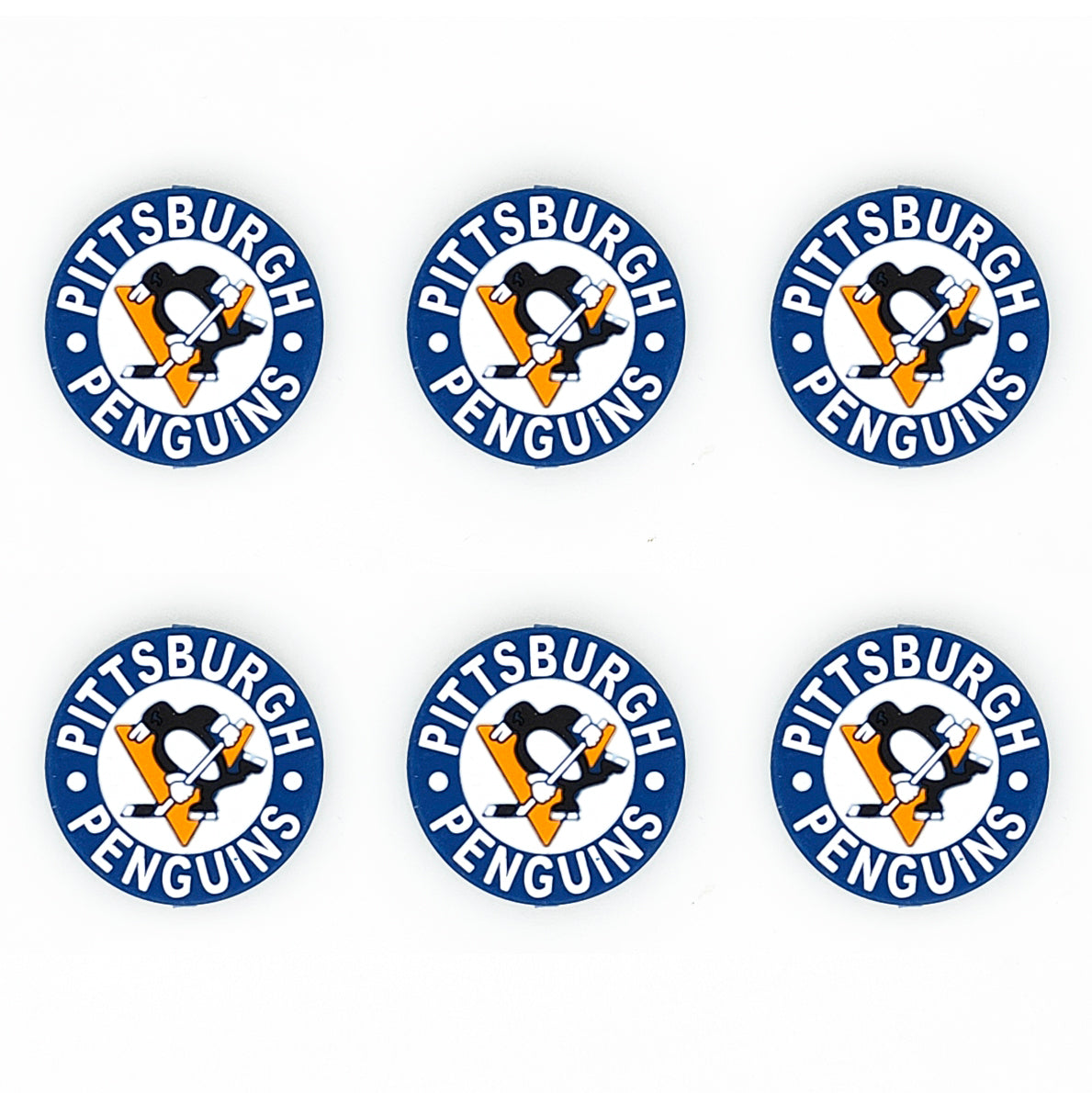 Ice Hockey Team Focal Silicone Beads