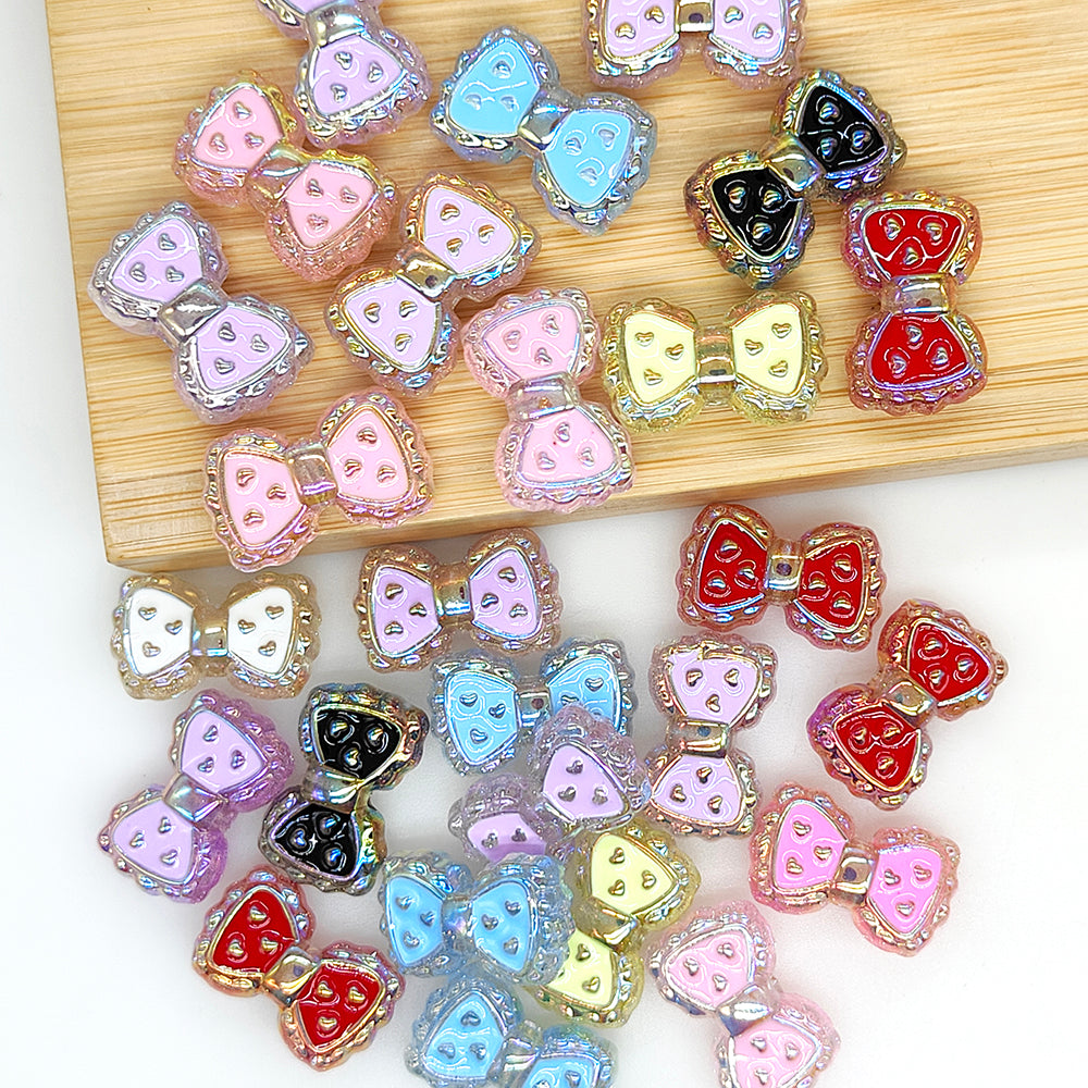 Opal Bowknot Focal Acrylic Beads