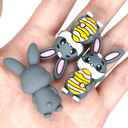 3D Grey Rabbit Egg Focal