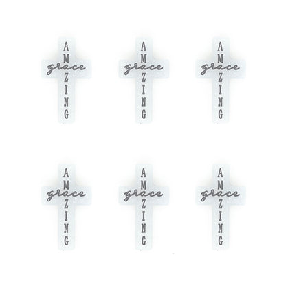 Amazing Grace Cross Glitter Silicone Focal Beads