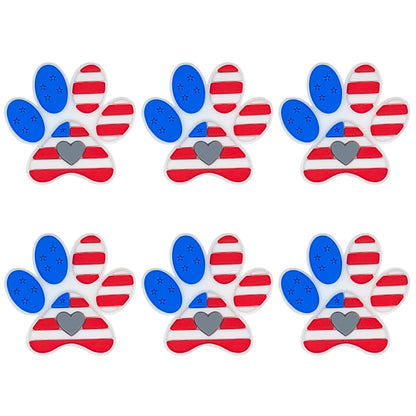 American Flag Dog Paw Focal