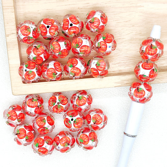 Apple Polymer Clay Acrylic Beads,Fruit Fancy Beads DIY Pen