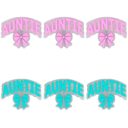 Auntie Glitter Bow Focal