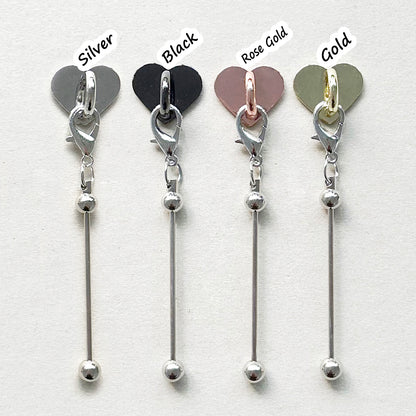 Beadable Cup Charm with Sticker,Bar Blank