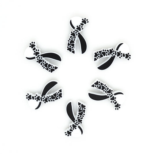 Dog Paw Awareness Ribbon Focal