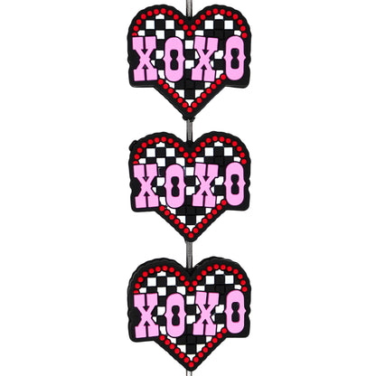 XOXO Checkered Heart Focal