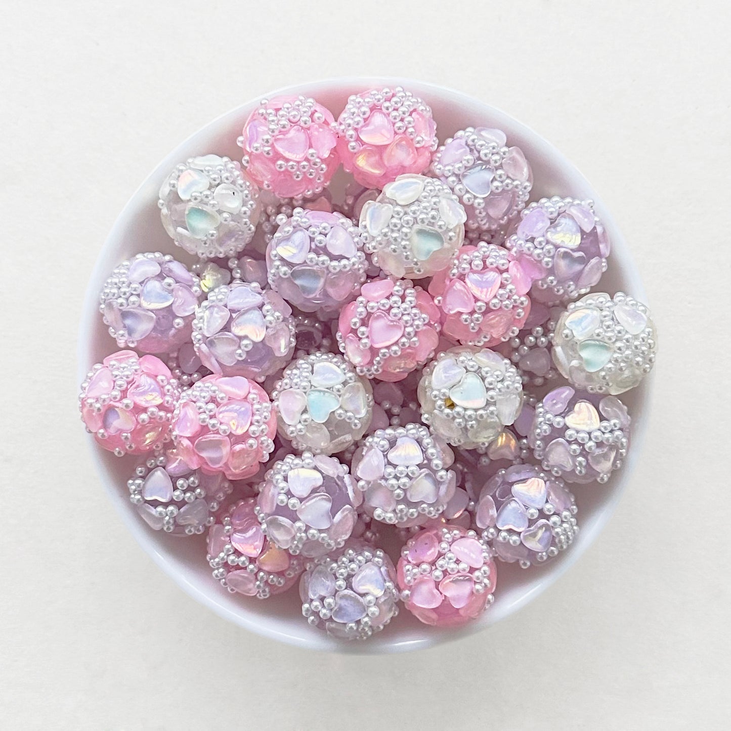 18mm Fancy Heart Pearl Ball,Acrylic Beads