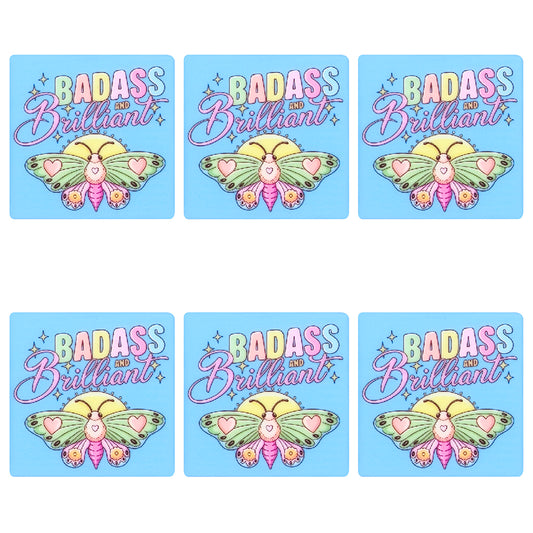 Badass and Brilliant Square Print Focal