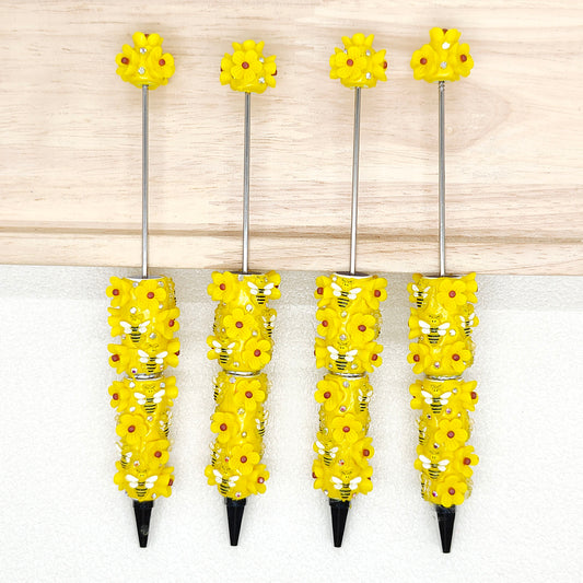 Bee Floral Beadable Pen Blank,DIY Pen Beaded Jewelry