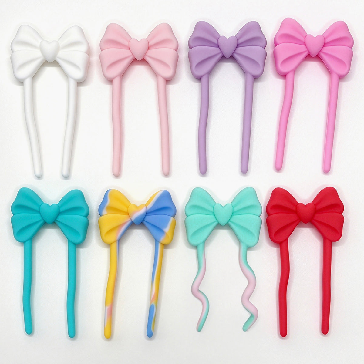 Bendable Wire Inside Silicone Posable Bow Focal