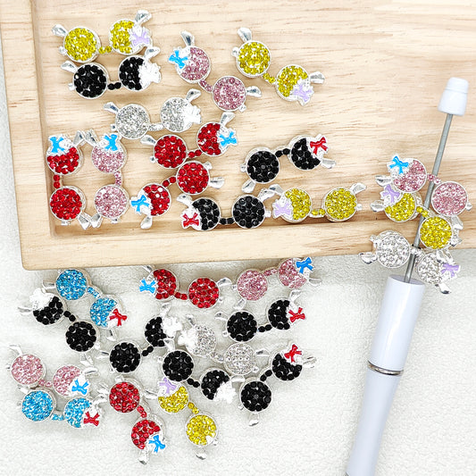 Bling Rhinestone Eyeglasses Beads,Fancy Metal Beads