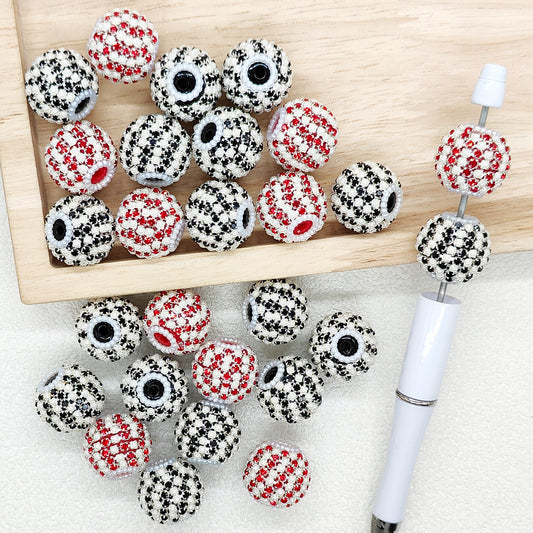 Bling Rhinestone Pearl Chain Ball,Fancy Acrylic Beads