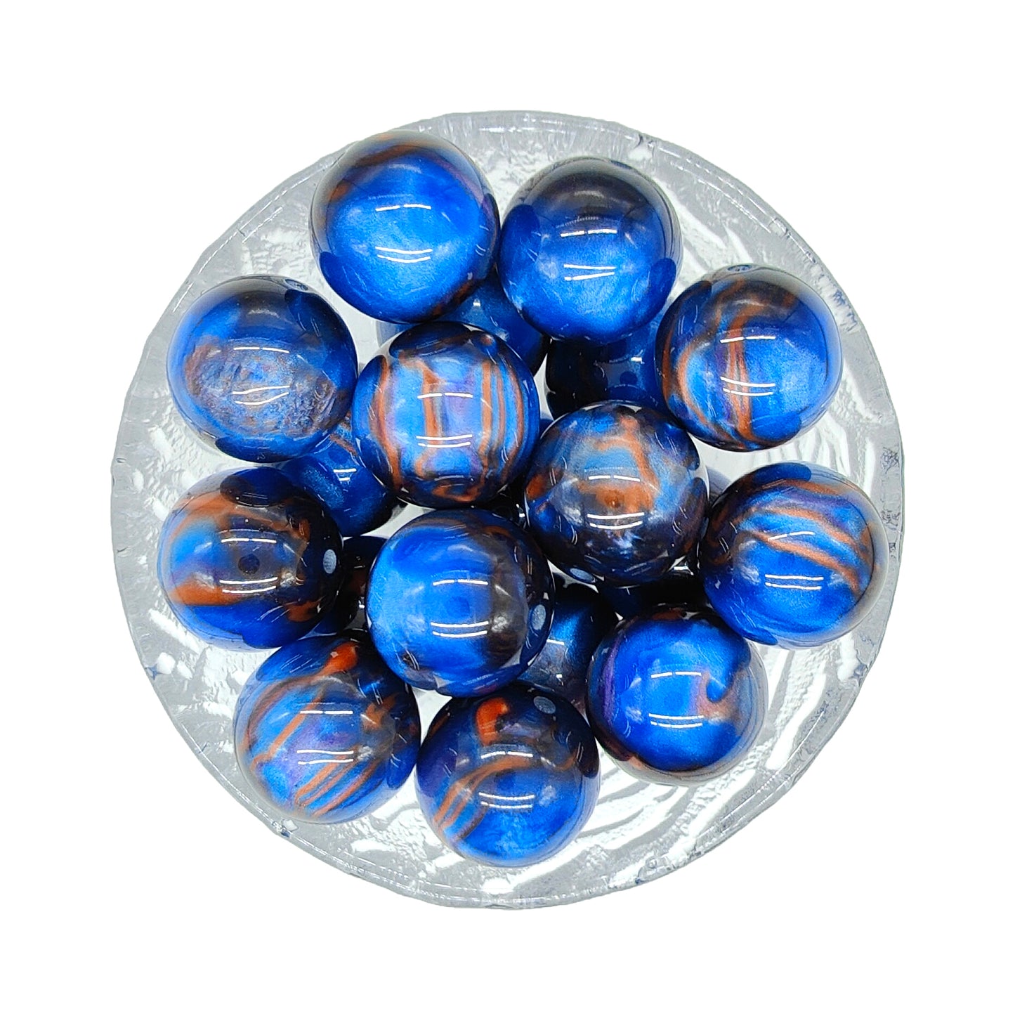 20mm Blue Jelly Chunky Bubblegum Acrylic Beads