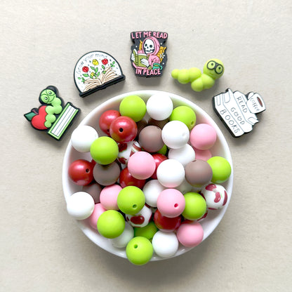 65pcs Silicone Beads Mix Set, Teacher Beads, Assorted Beads,Loose Beads