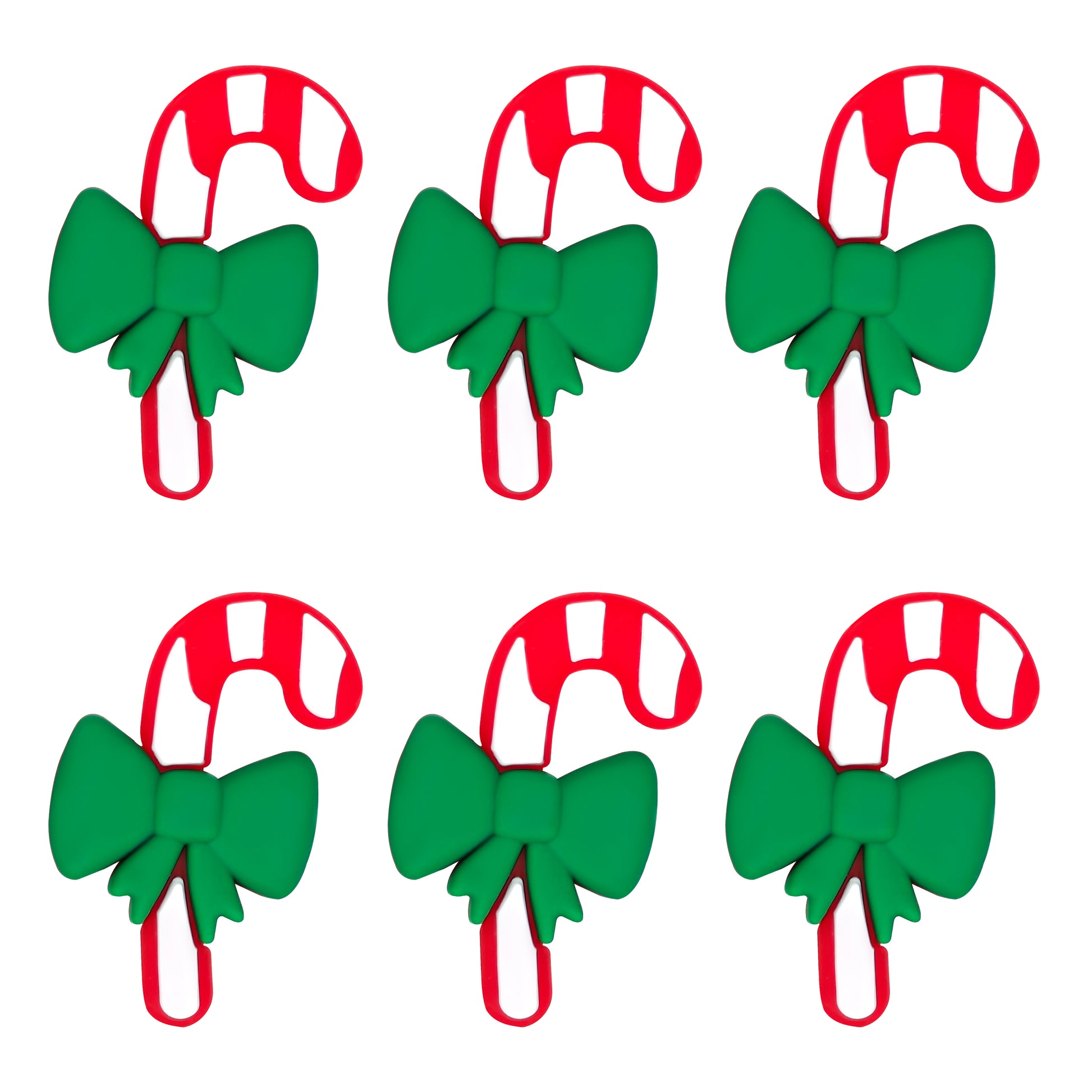 Bow Candy Cane Christmas Focal