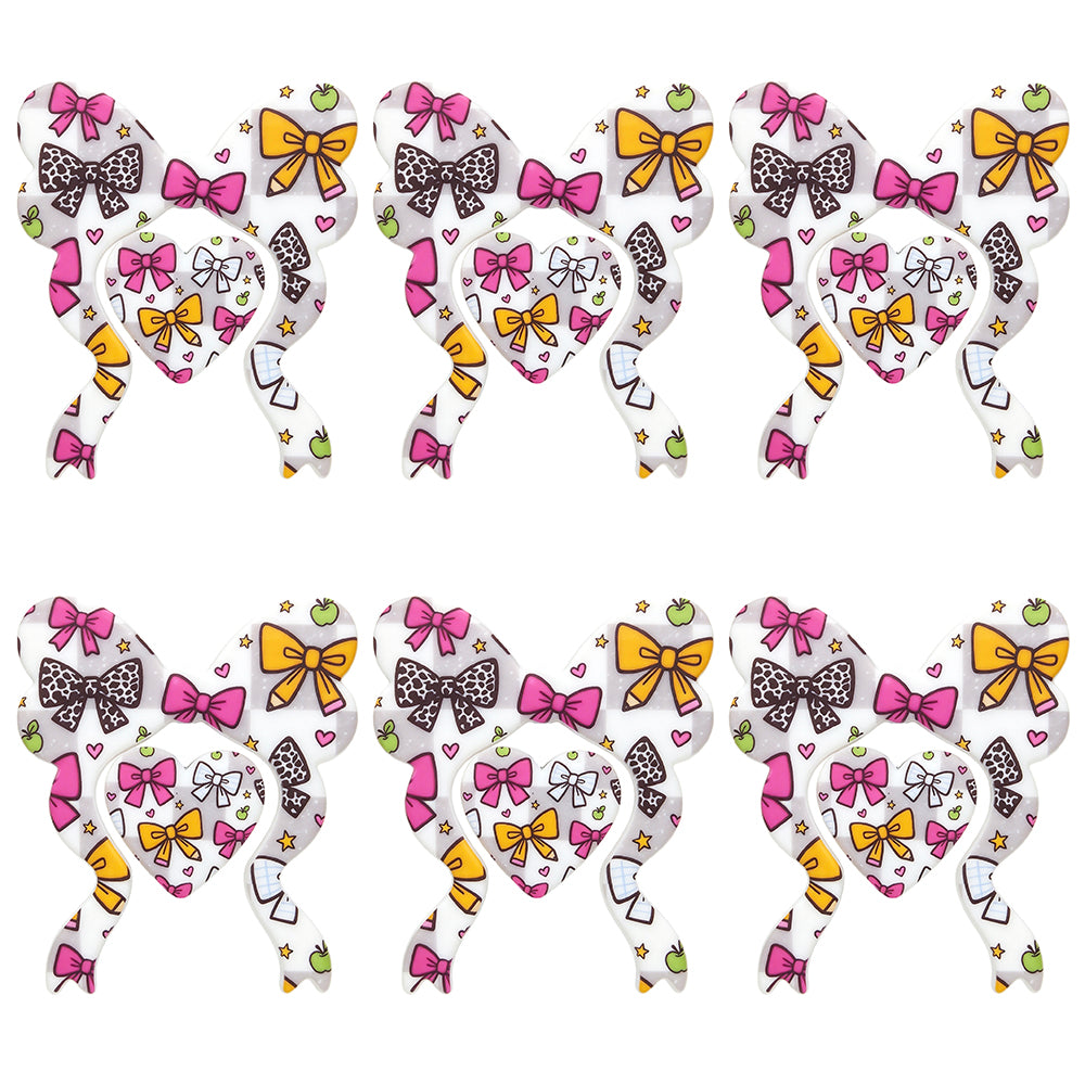 Bow Heart Back to School Print Focal