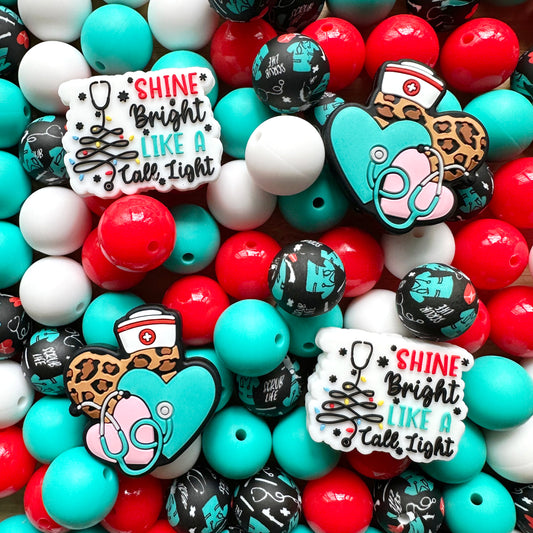 Christmas Nurse Silicone Beads Mixed Pack