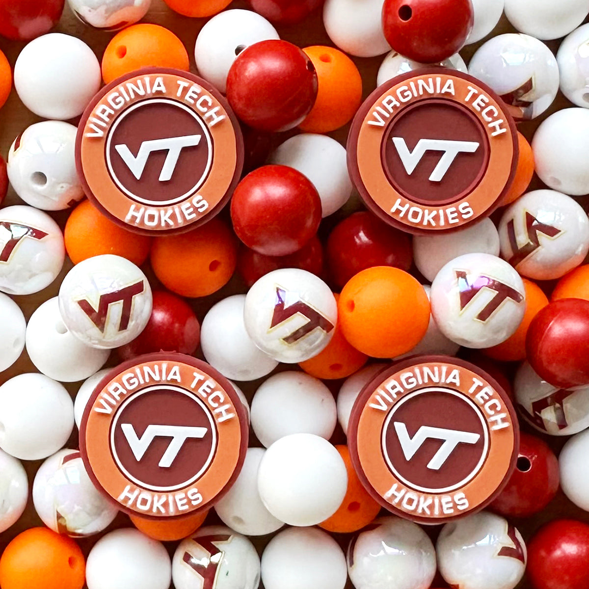 48Pcs Assorted Football Team Beads,DIY Keychain