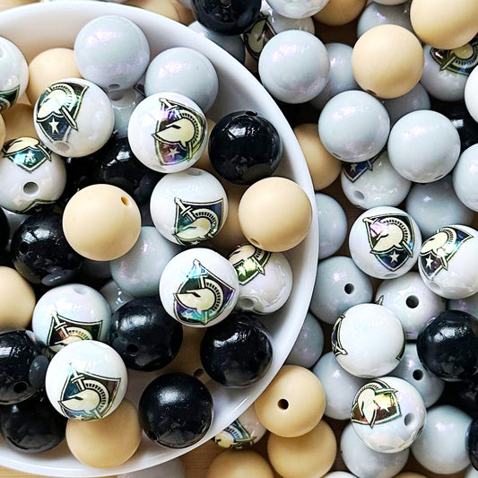 40Pcs College Football Team Assorted Bead,Keychain Beads