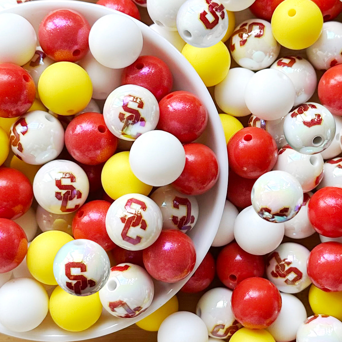 40Pcs College Football Team Assorted Beads,Wholesale Bead