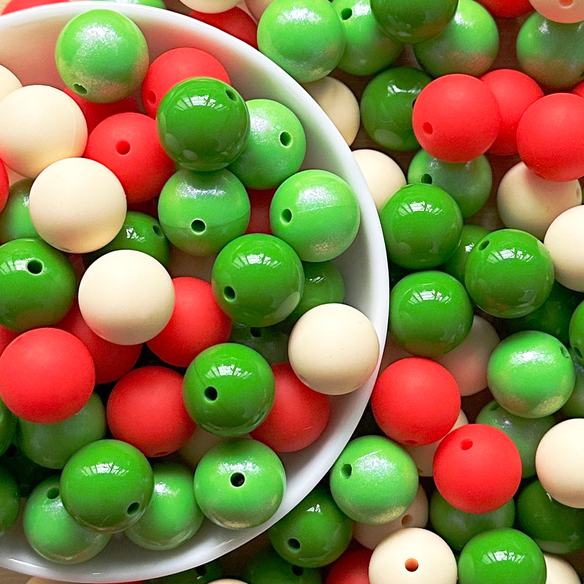 15mm Assorted Round Silicone Beads Mix