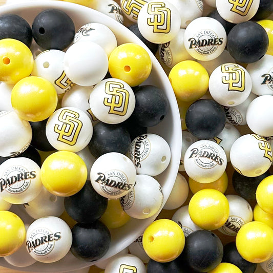 Baseball Team Beads Assorted for Jewelry Making,40Pcs Mixed Beads