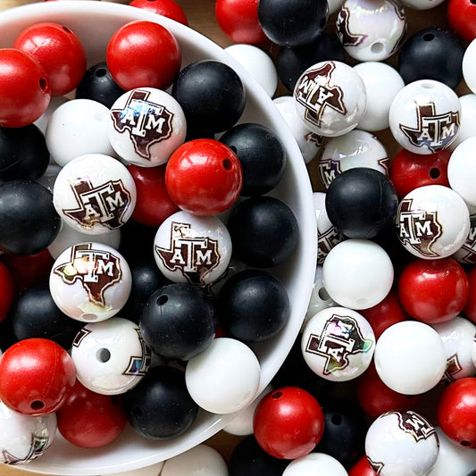 40Pcs College Football Team Assorted Loose Bead Wholesale