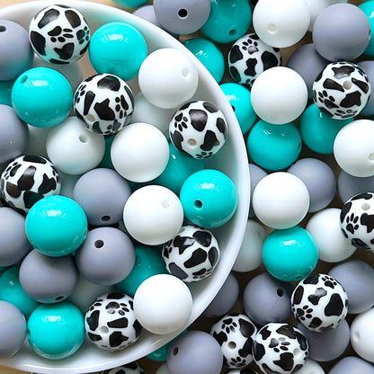 15mm Assorted Paw Silicone Beads Mix