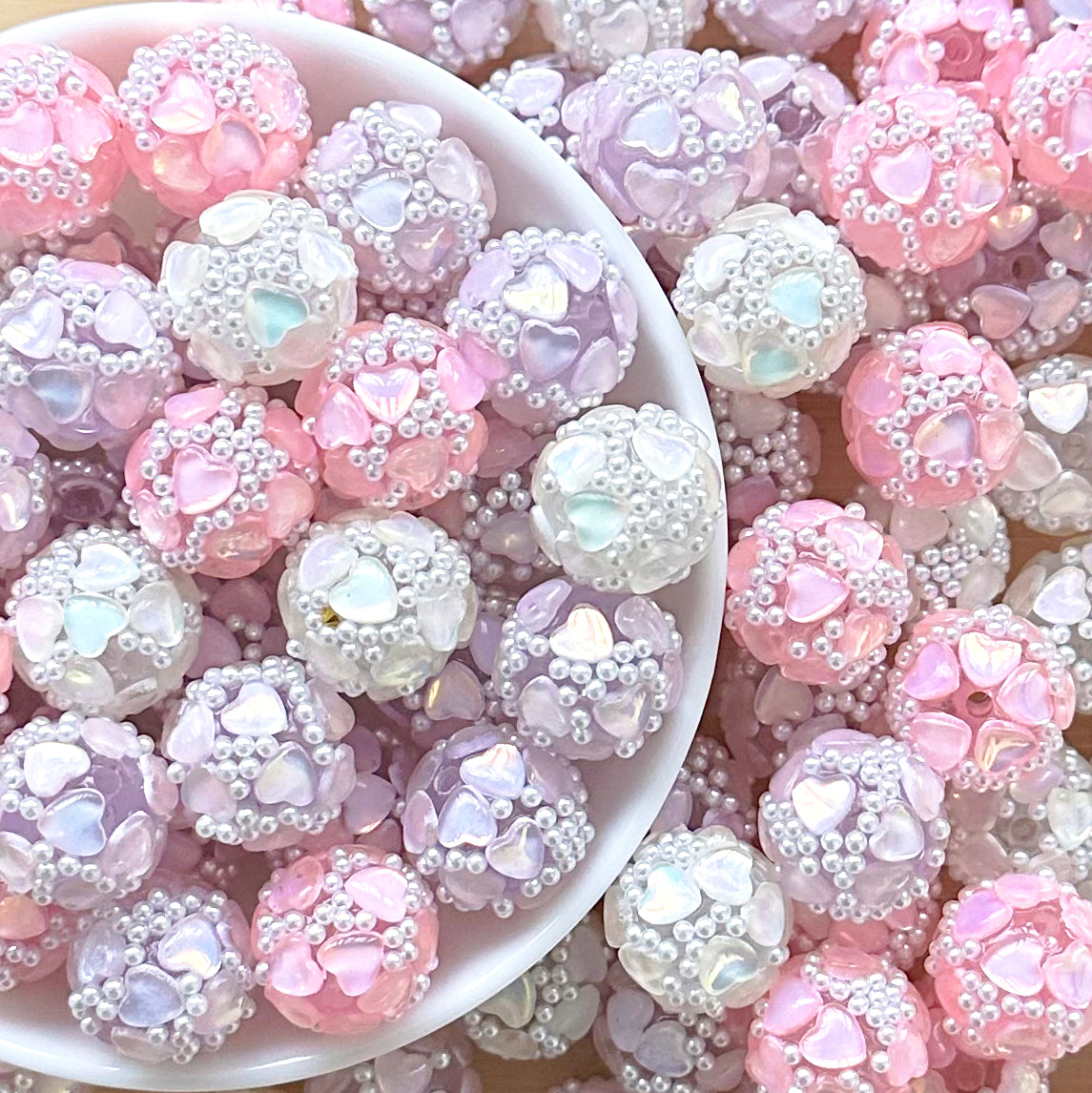 18mm Fancy Heart Pearl Ball,Acrylic Beads