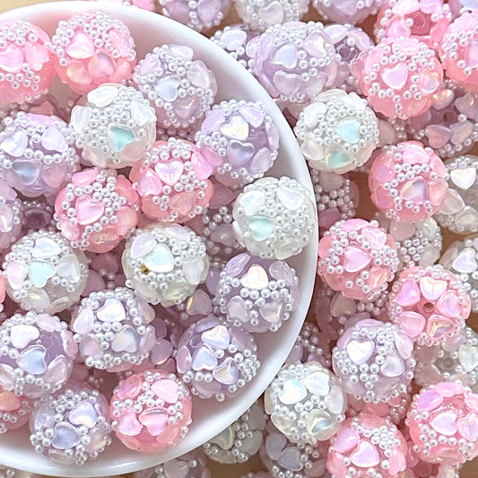 18mm Fancy Heart Pearl Ball,Acrylic Beads