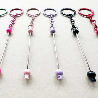 Beadable Keychain for Jewelry Making,Beadable Keyring Bar Blank