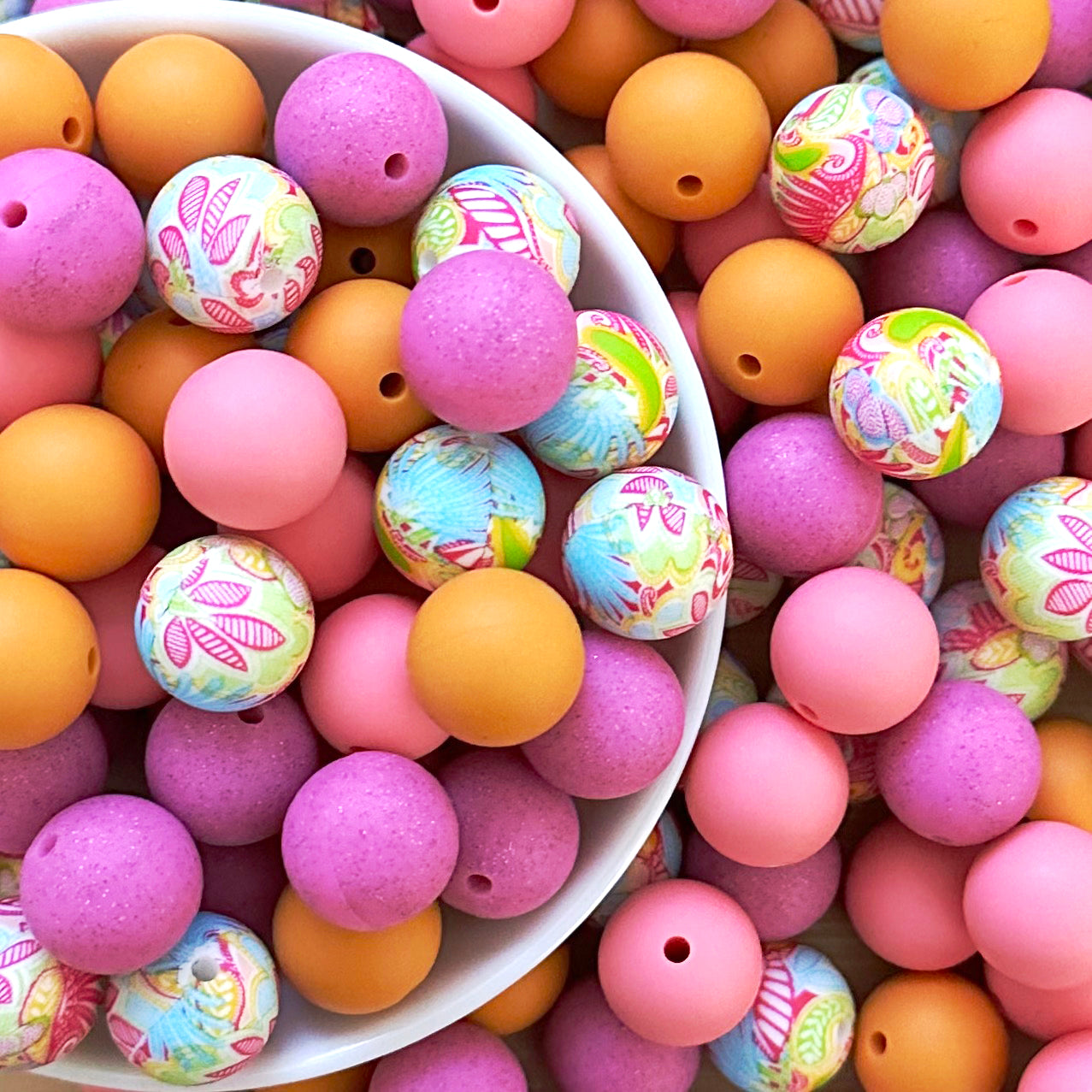 15mm Assorted Silicone Beads Mix