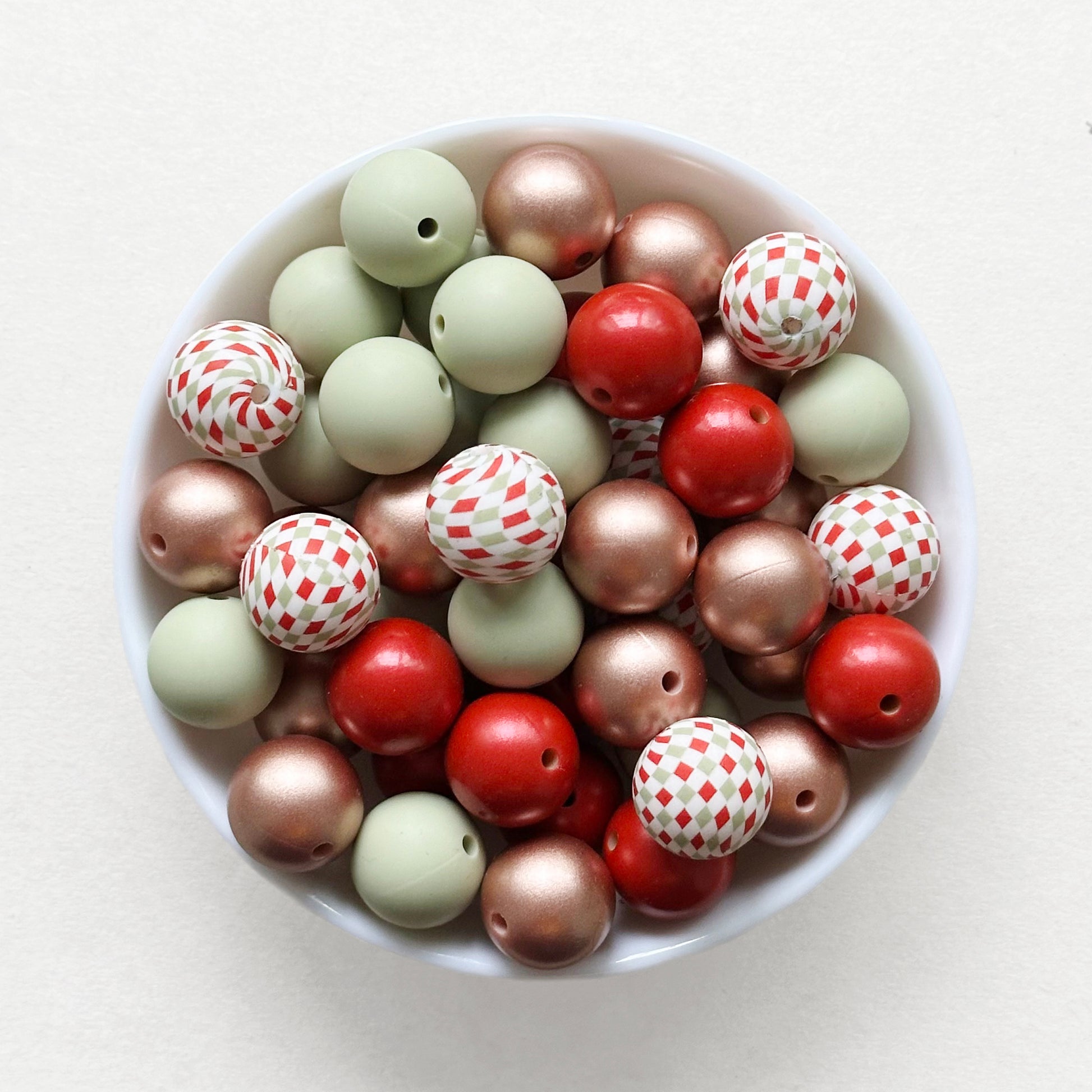 15mm Assorted Christmas Silicone Beads Mix