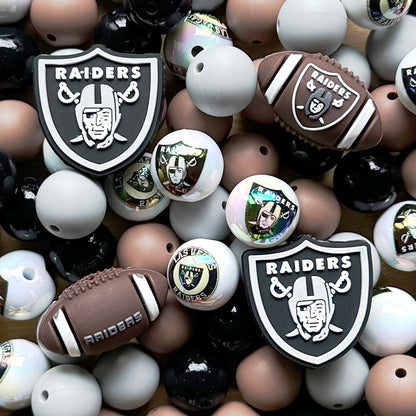 48Pcs Assorted Beads,Football Team Mixed Beads,Mix Pack