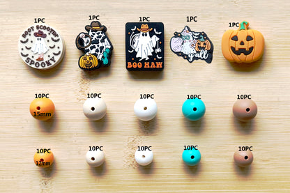 105Pcs Western Ghost Assorted Beads