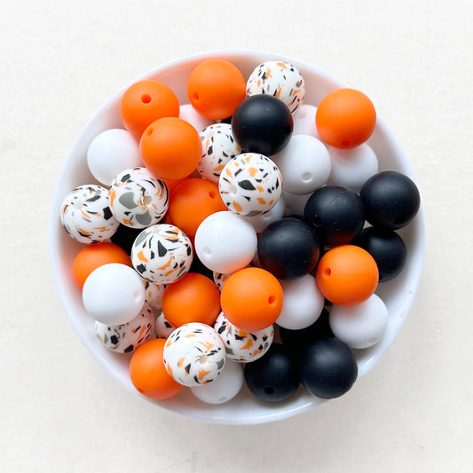 15mm Mix 4 Colors Round Silicone Beads