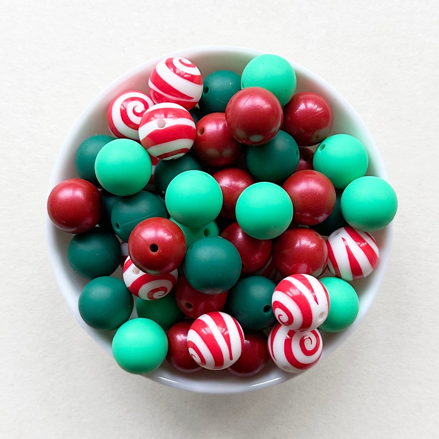 15mm Assorted Christmas Silicone Beads Pack