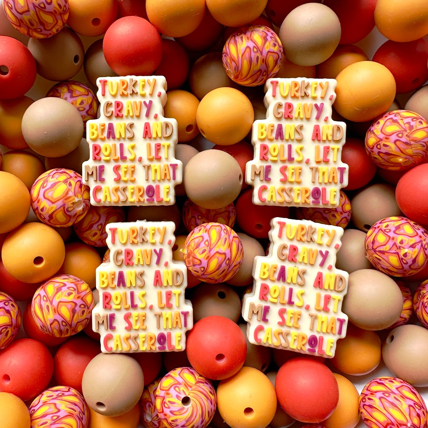 24/48Pcs Assorted Beads, Thanksgiving Day Mix Beads