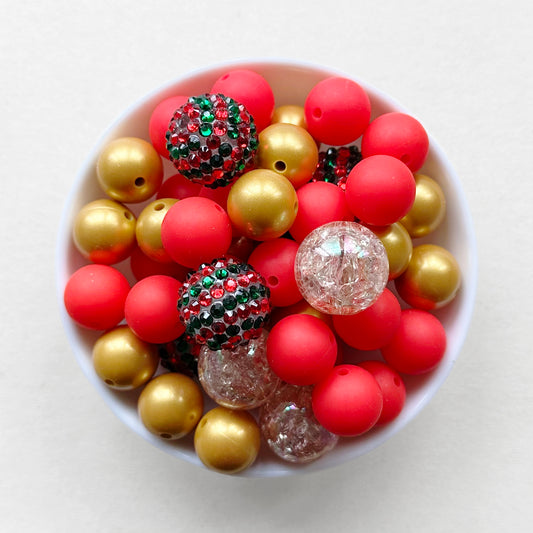 15mm Assorted Christmas Beads Pack