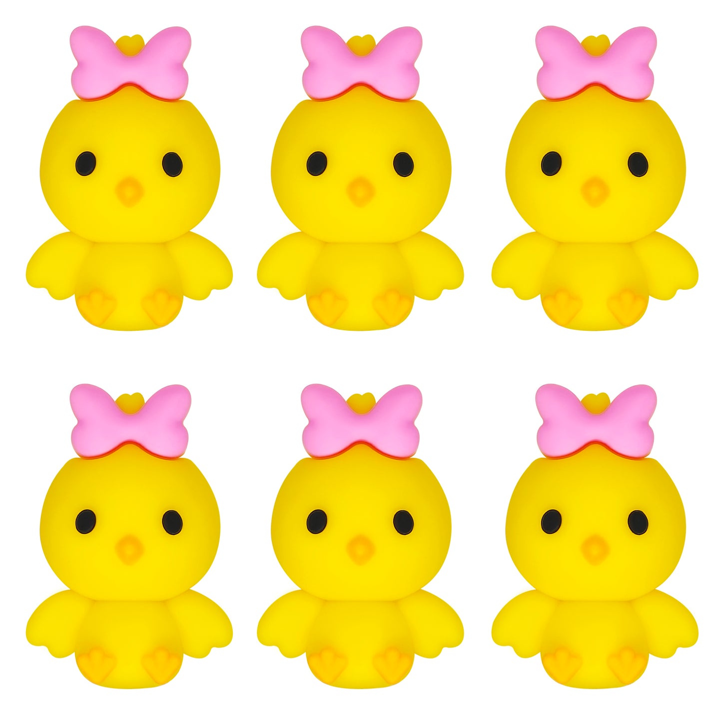 Chicken with Pink Bow Focal