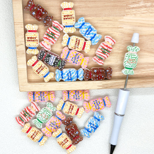 Christmas Candy Shaped Acrylic Beads,Charm Mixed Beads