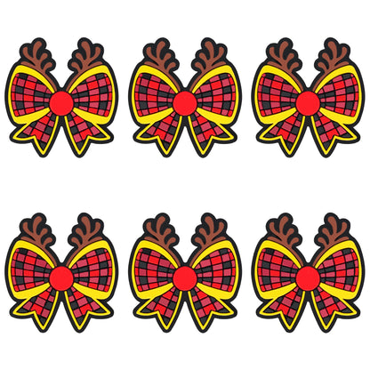 Christmas Reindeer Antlers Bow Focal