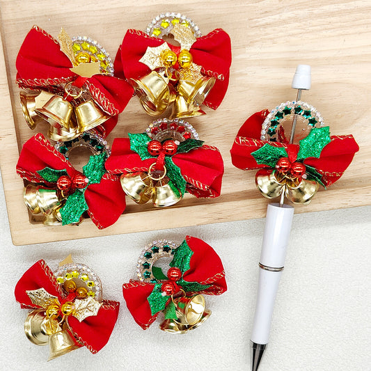 Christmas Wreath Rhinestone Fancy Acrylic Beads