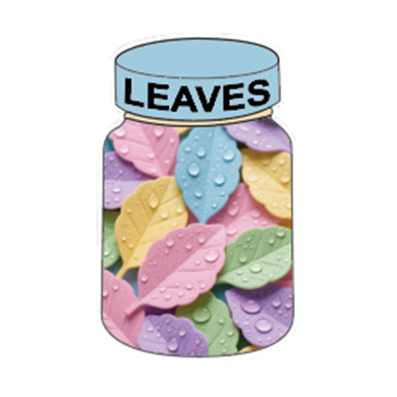 Colored Leaf Jar Print Focal