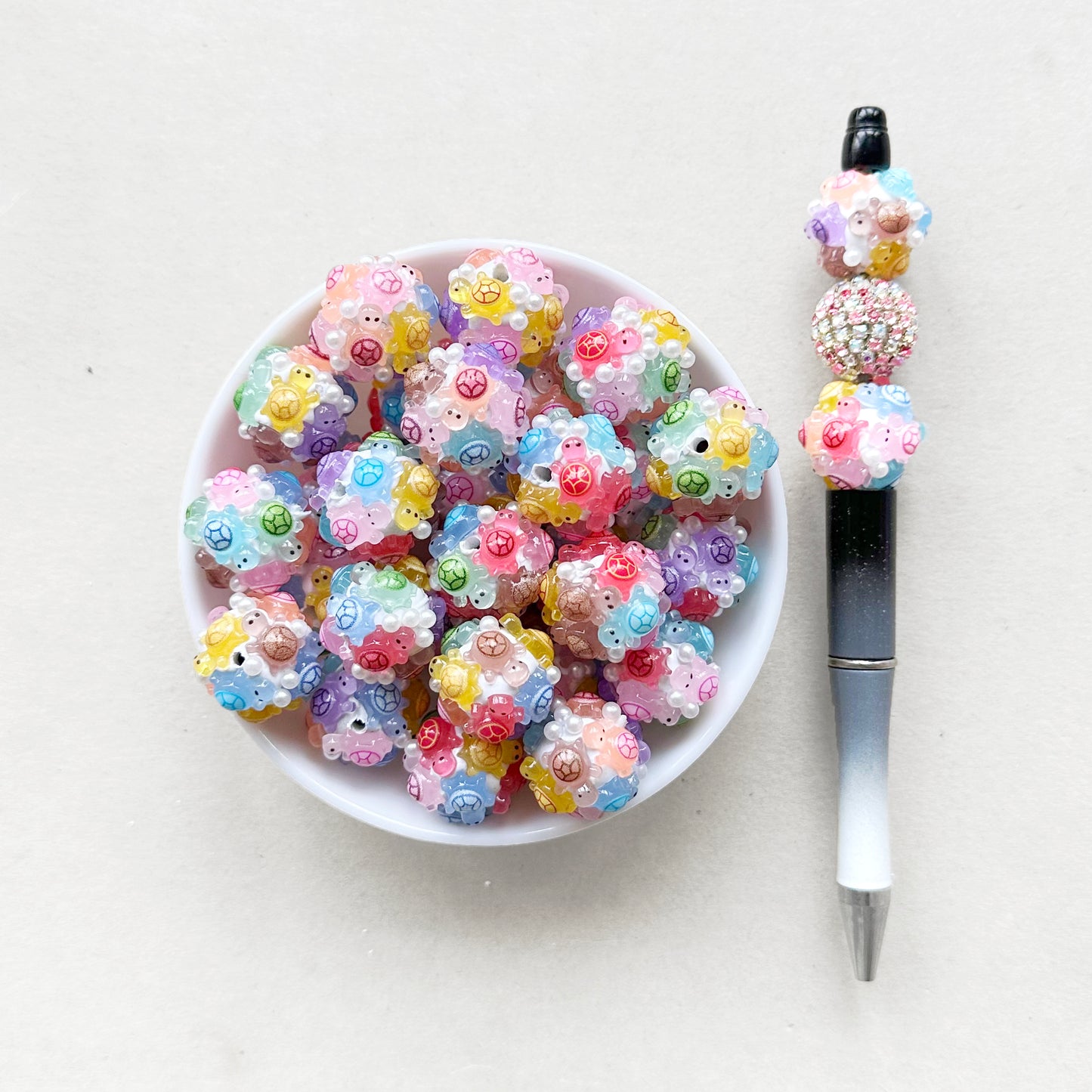 Colored Turtle Clay Ball Beads,Polymer Clay Ball