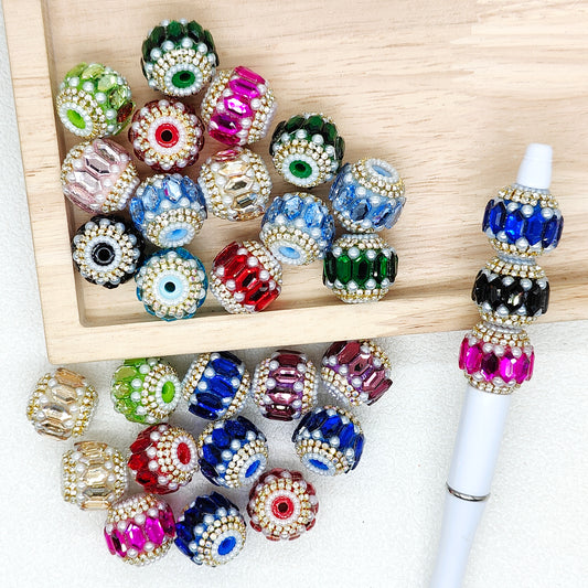 Colorful Crystal Pearl Fancy Rhinestone Acrylic Beads
