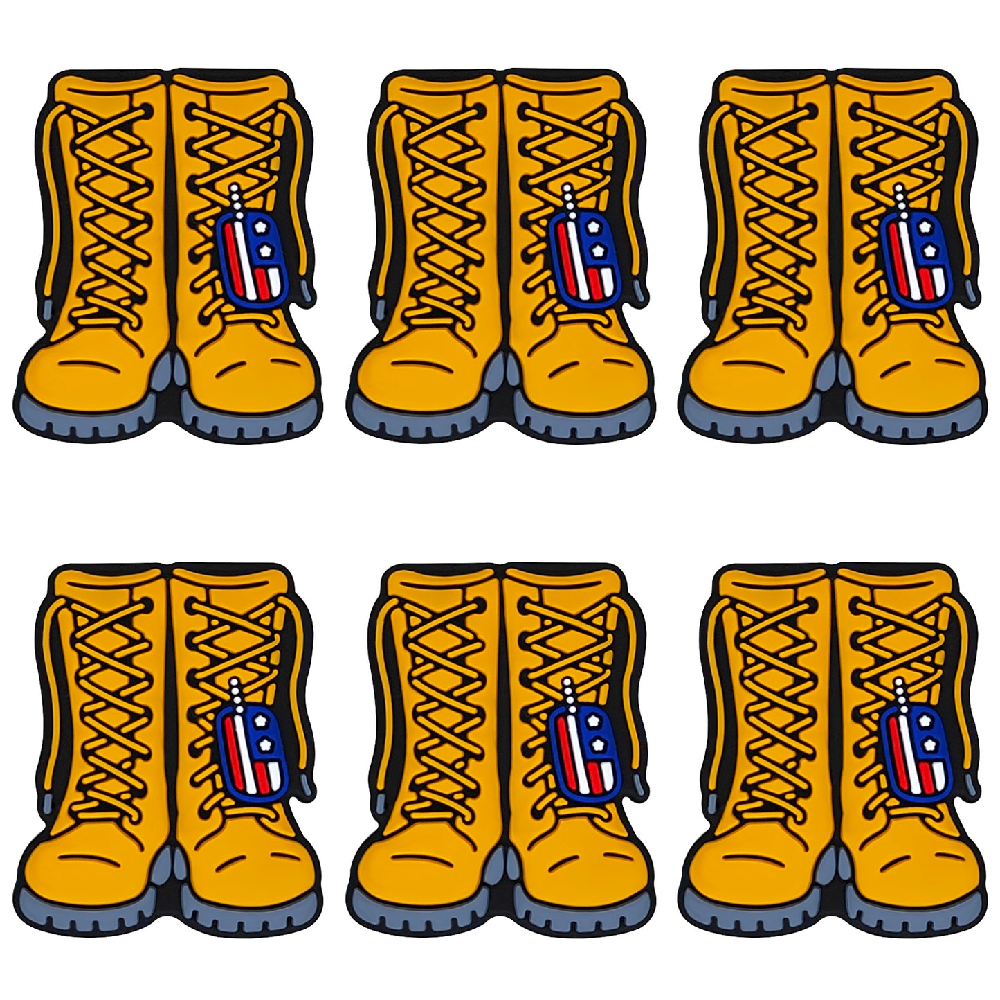 Combat Boots Patriotic Focal