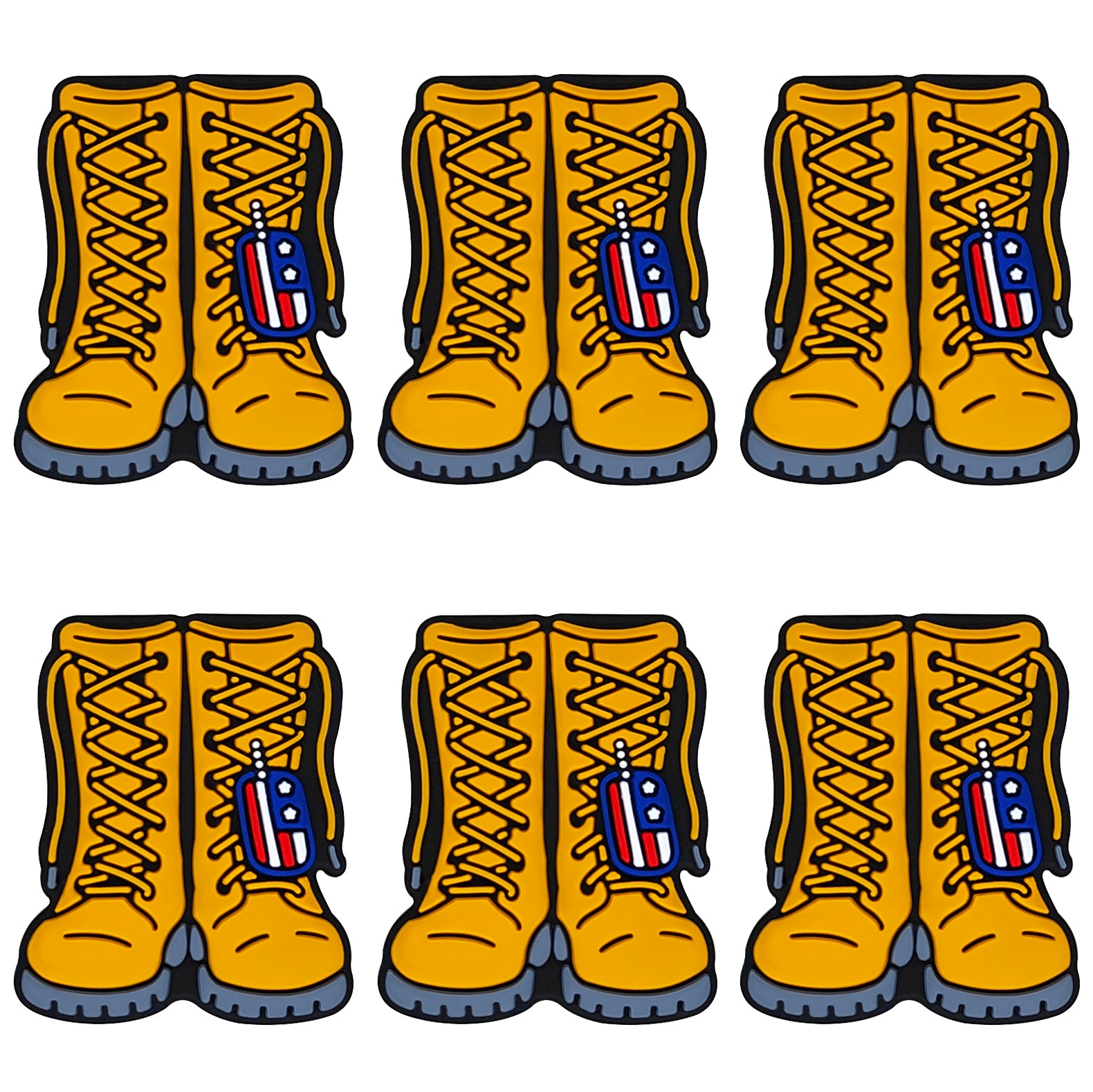 Combat Boots Patriotic Focal