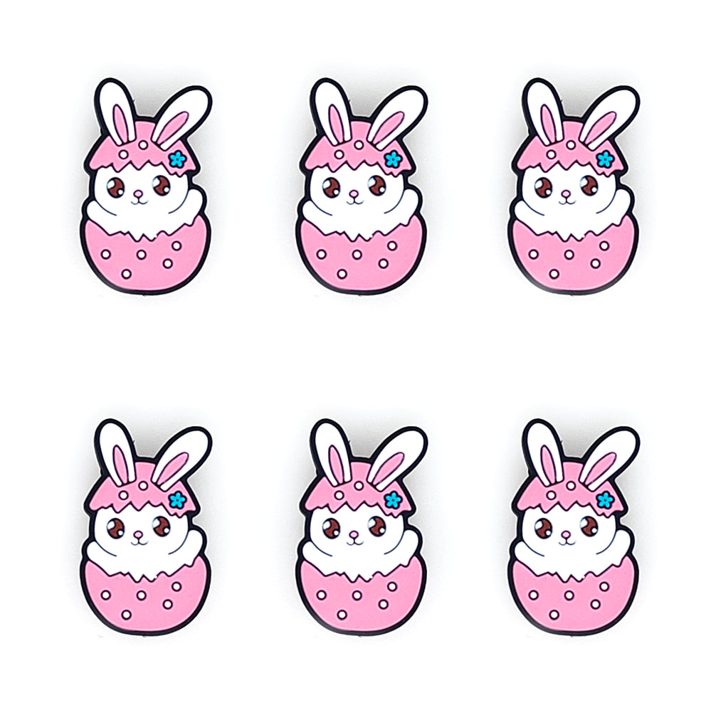Cute Rabbit In Egg Easter Focal Beads
